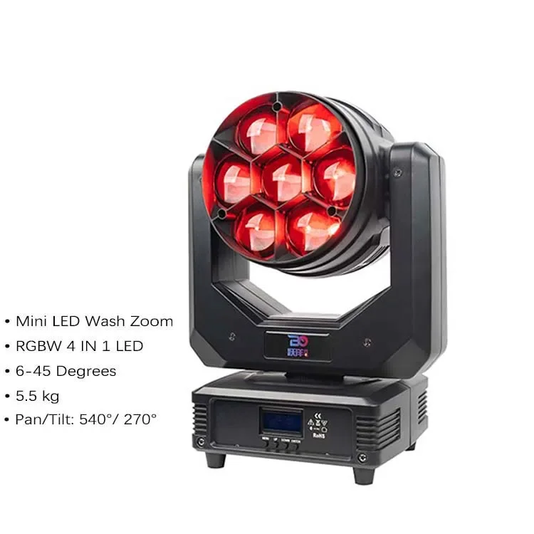 Светодиодный движущийся светильник DMX Wash Mini