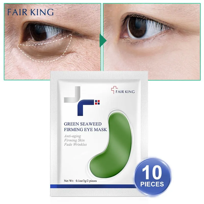

Зеленая маска для глаз с водорослями, питательная увлажняющая маска для глаз, темные пятна, маска для ухода за кожей лица от морщин, 10 шт./лот