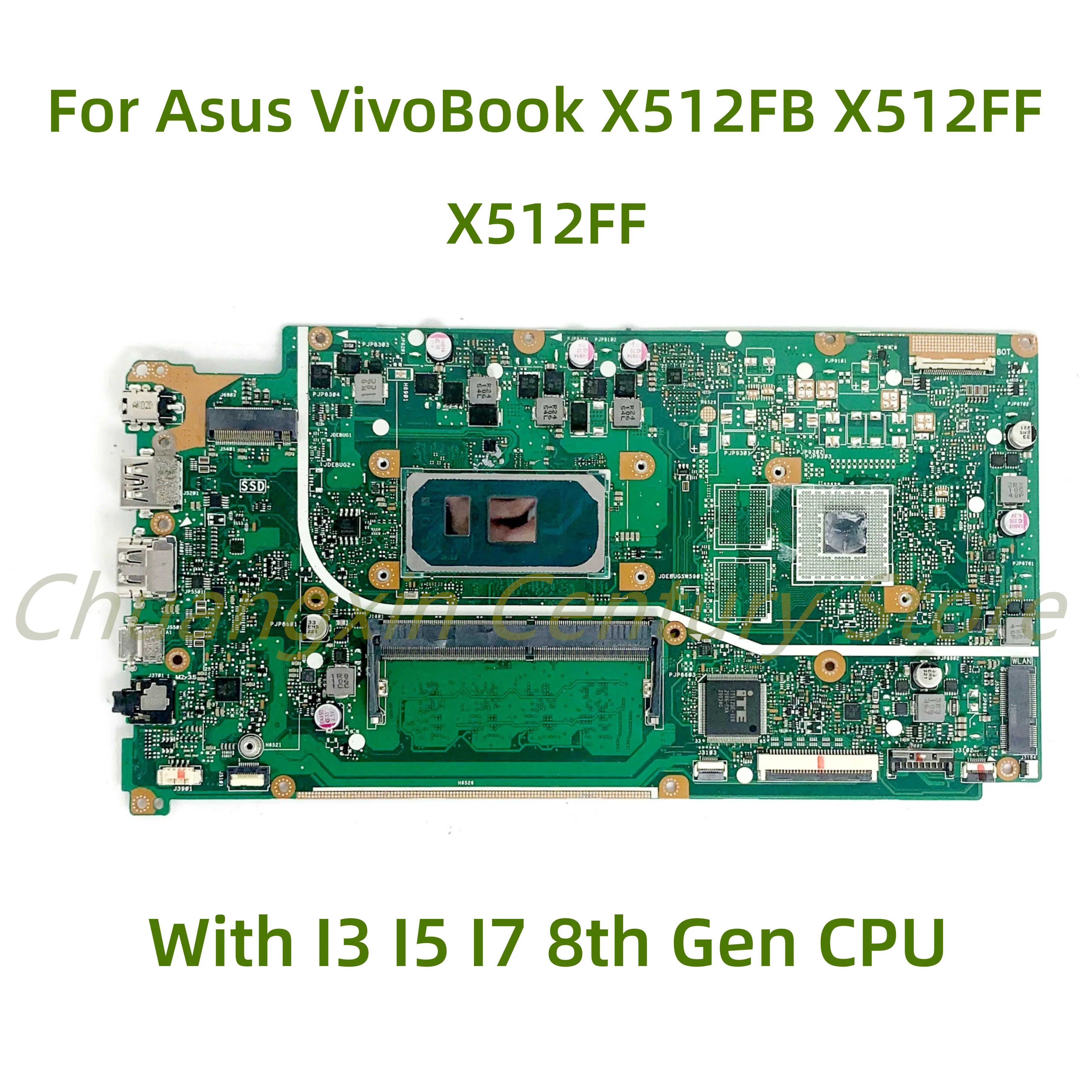 

Подходит для Asus VivoBook X512FB X512FF X712FA X512FJ X512FJG, материнская плата X512FF с I3 I5 I7 8-го поколения ЦП 100% протестирована