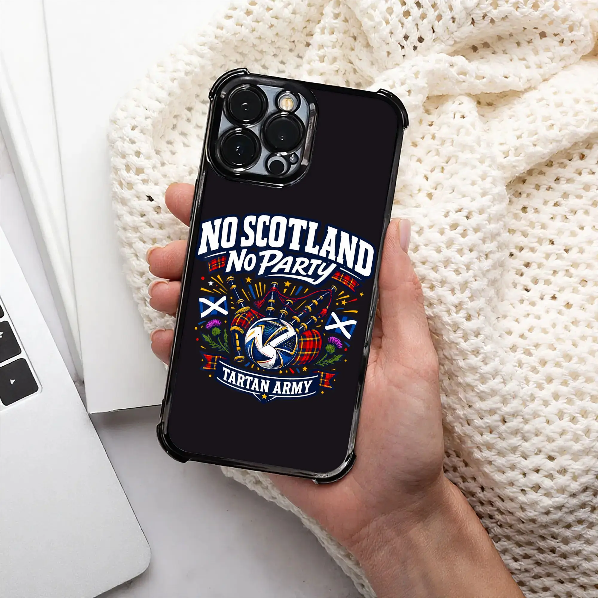 Фото Официальный чехол для телефона «No Scotland No Party» с гальваническим покрытием для iPhone различных моделей №1