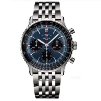 new luxury brand watches for mens multifunction professional aviation chronograph quartz watch top stainless steel aaa clocks