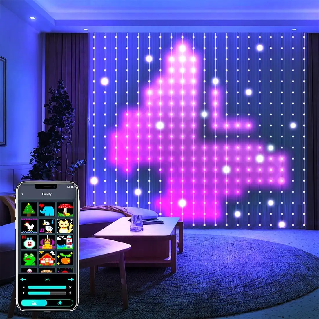 

Smart Curtain Lights MtReal 1.6x1.6м