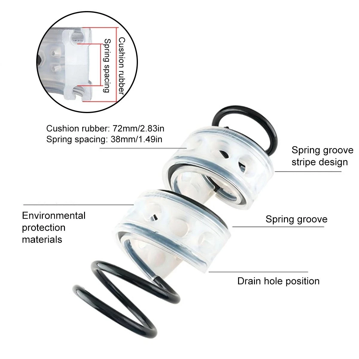 2 шт. автомобильные амортизаторы 38 мм