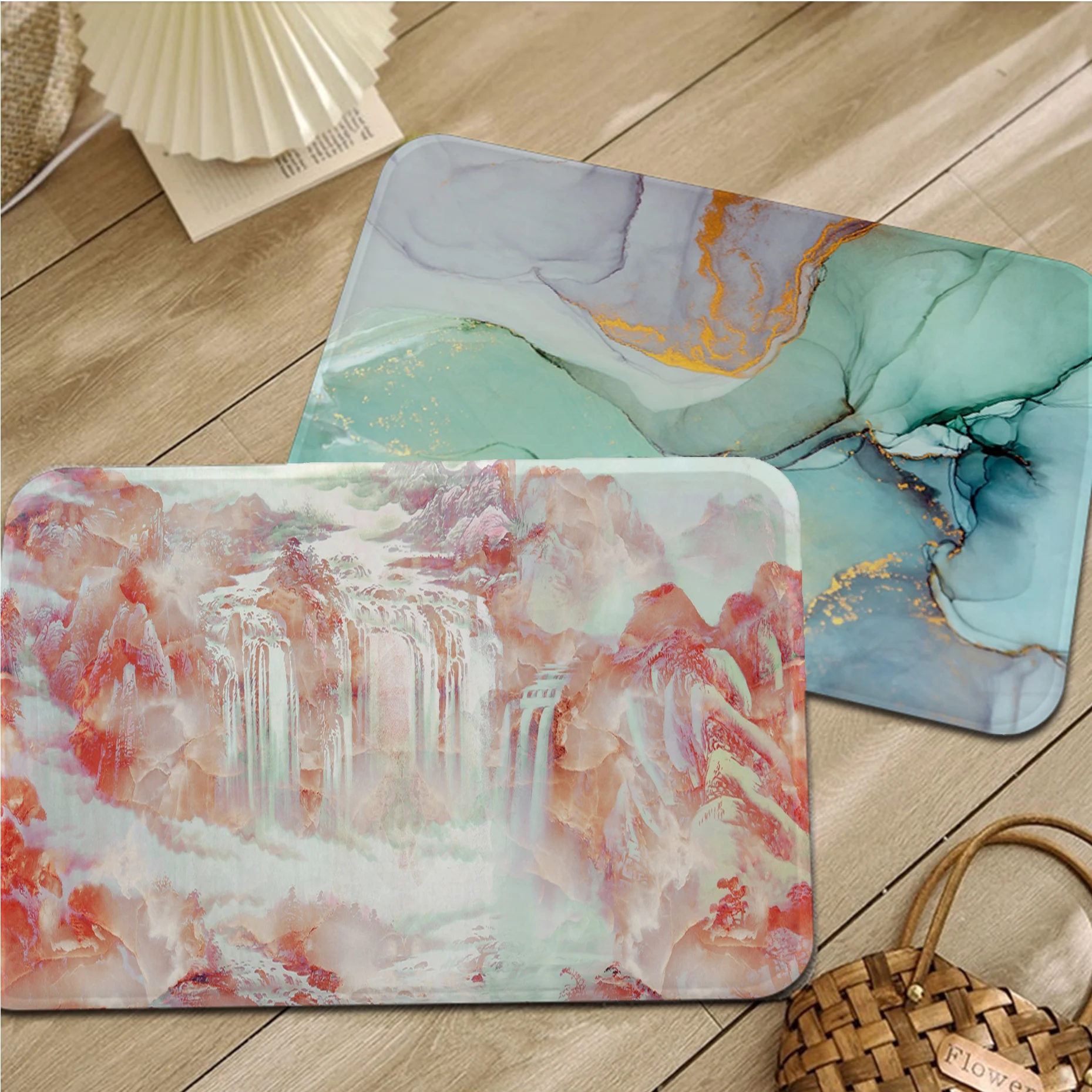 

Marble Floor Mat Nordic Style Home Doormat Bathroom-Toilet Mats Bedroom Modern Home Decor