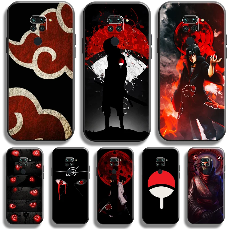 

Naruto Akatsuki Uchiha Itachi For Xiaomi Redmi Note 9 Pro Redmi Note 9 9T 5G Phone Case Liquid Silicon Coque Back Black