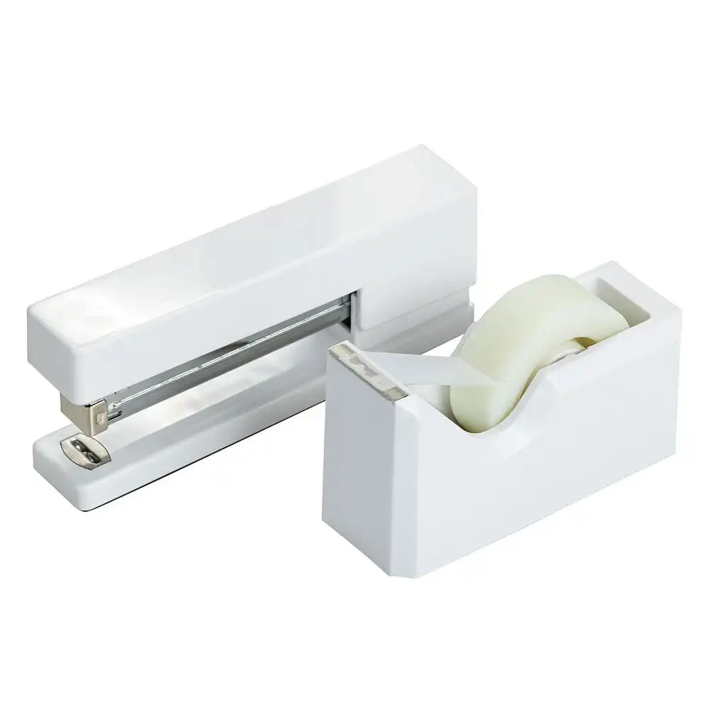 

Office & Desk Set, White, 2/Pack - 1 Stapler & 1 Tape Dispenser
