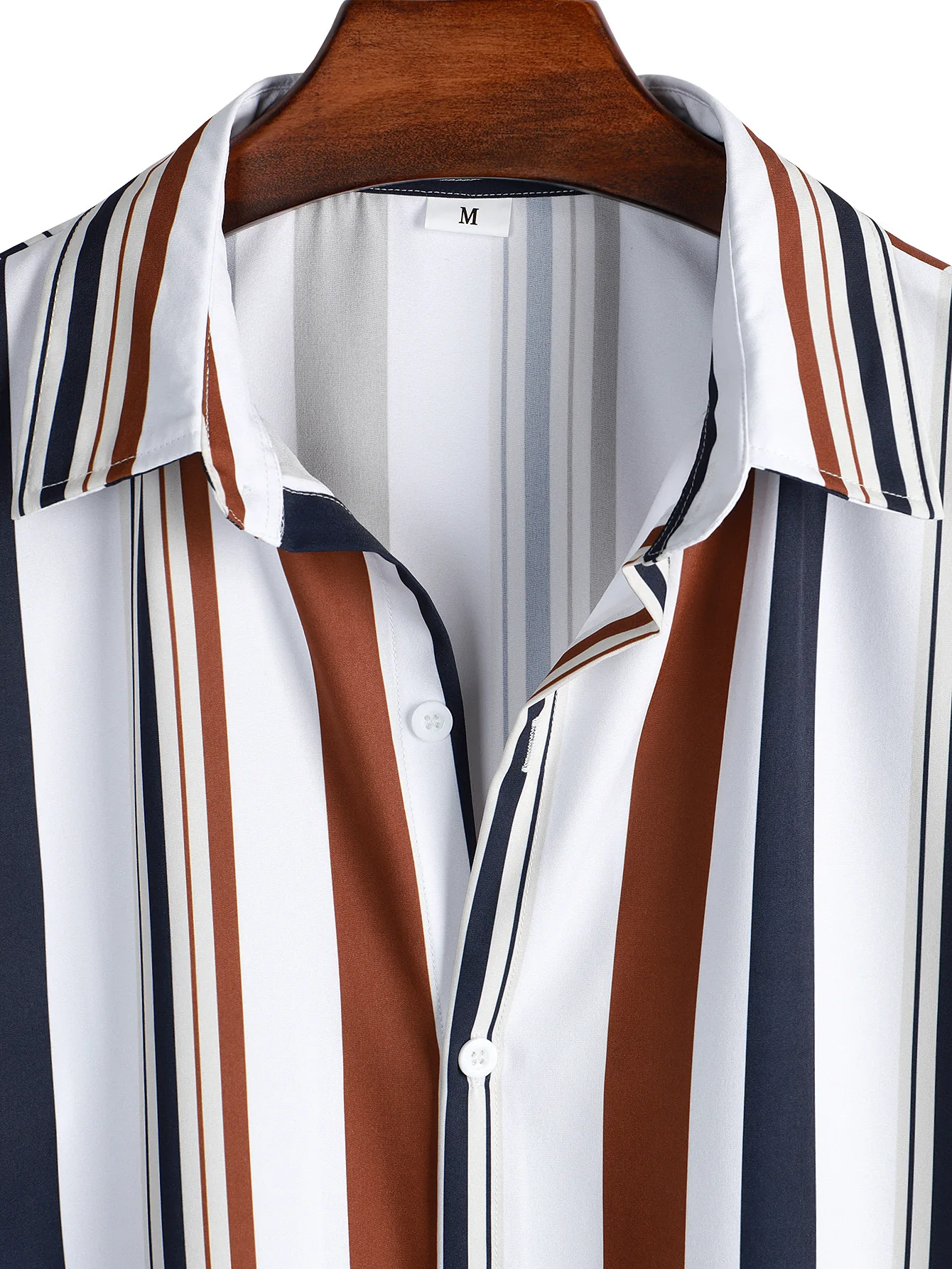Men's Casual Shirt Button Up Stripe Lapel Shirts For Men Short Sleeve Men Tops Holiday Daily Shirts