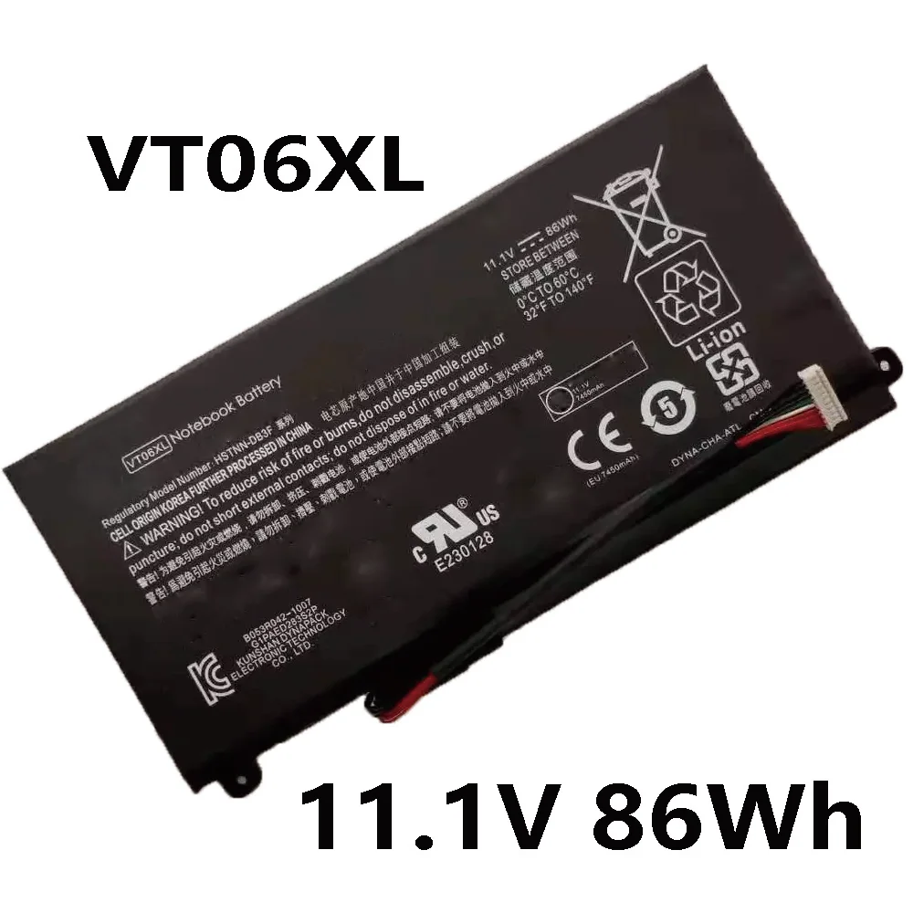 VT06XL 11 1 V 86Wh Аккумулятор для ноутбука HP Envy 17-3000 HSTNN-DB3F 657240-171- VT06086XL 996TA008H