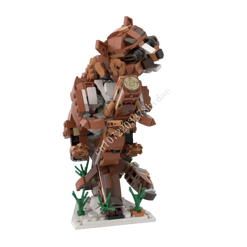 538 шт. MOC город животное коричневая мышь Lemur строительный блок дом зоопар милые