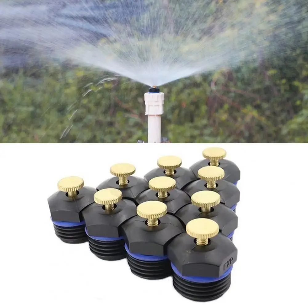 

10Pcs Sprinkler Nozzle Adjustable 1/2 inch Brass Atomizing Nozzle Garden Lawn Irrigation Spray Heads for Agricultural Watering