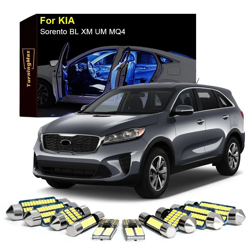 

Canbus Interior Lighting LED Bulbs Kit For KIA Sorento BL XM UM MQ4 2002-2022 Trunk Dome Map Indoor Lamps Lights Car Accessories