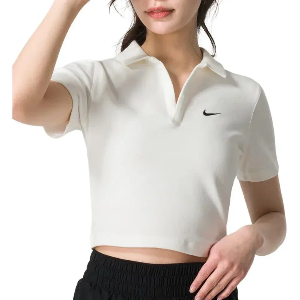 Женская трикотажная спортивная дышащая футболка-поло Nike Golf с короткими рукавами