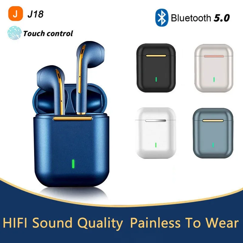 

Беспроводные наушники J18, Bluetooth наушники TWS, высокое качество звука, водонепроницаемые, для геймеров, спортивные наушники, наушники, бинауральные