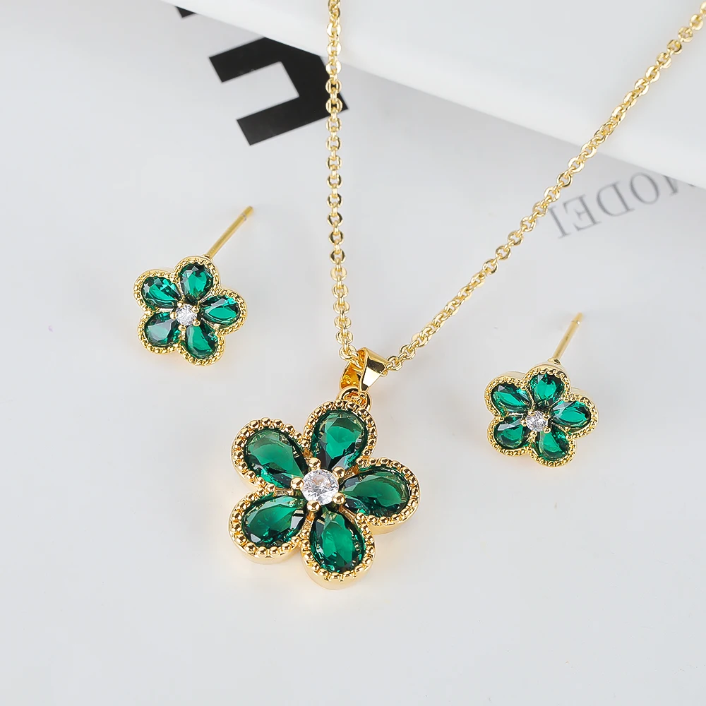 Cuta naw basIgn PIant CrystaI ZIrcan FIna Iaaf FIawar panton nackIaca aarrIngs Sat SImpIa 18K GaIb из нержавеющей стали