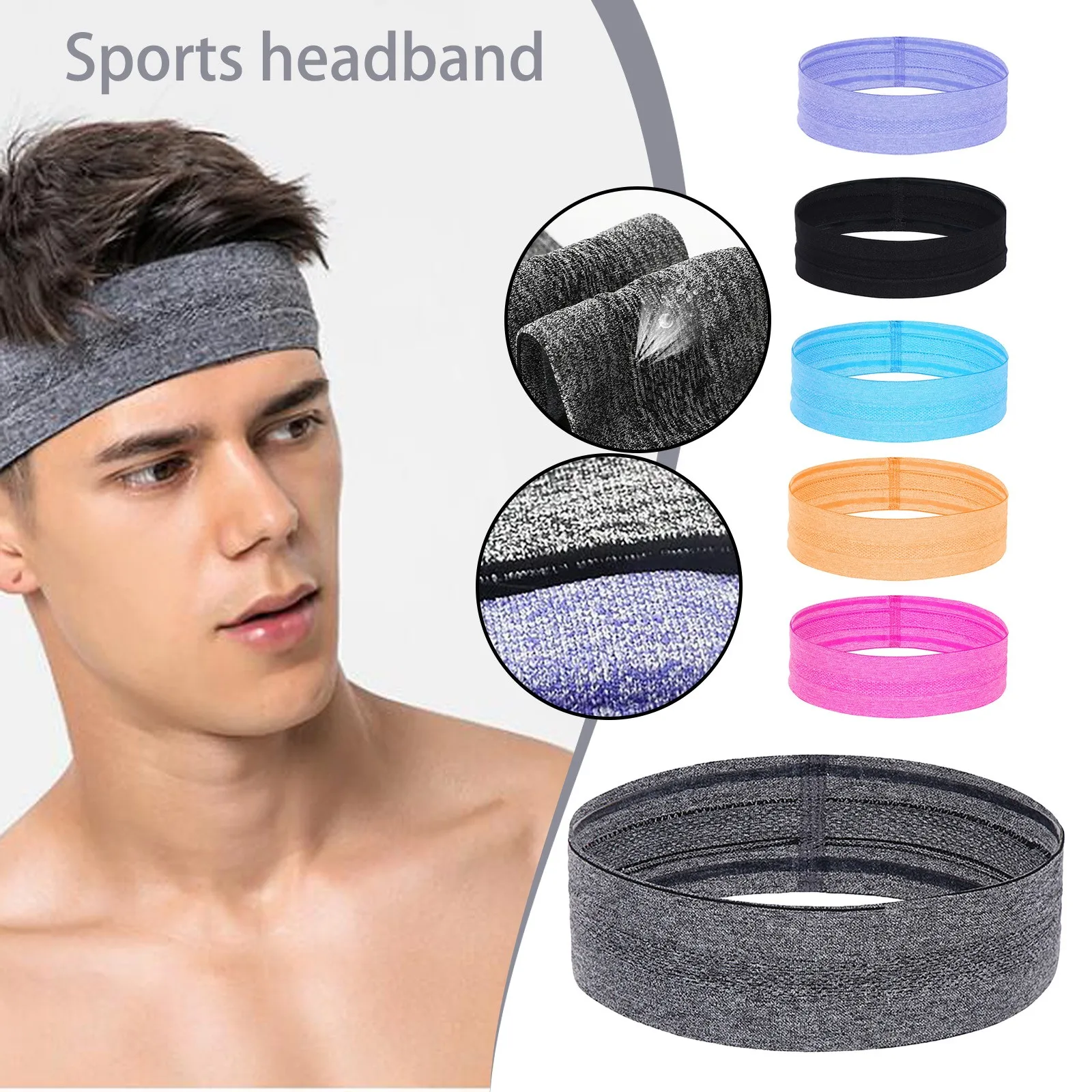 

Laufendes Fitness-Sport-Haarband Rutschfestes Silikon-Anti-Schweiß-Yoga-Haarband