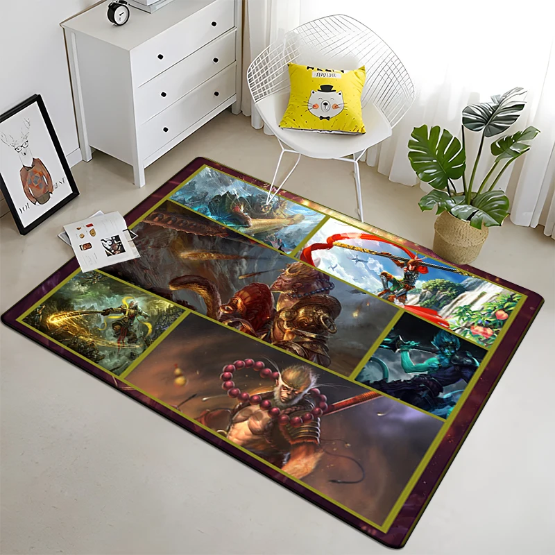 

Art Fantasy Sun WuKong Monkey King Printed Carpet for Living Room Large Area Rug Soft Carpet Yoga Mats Boho Rugs Dropshipping