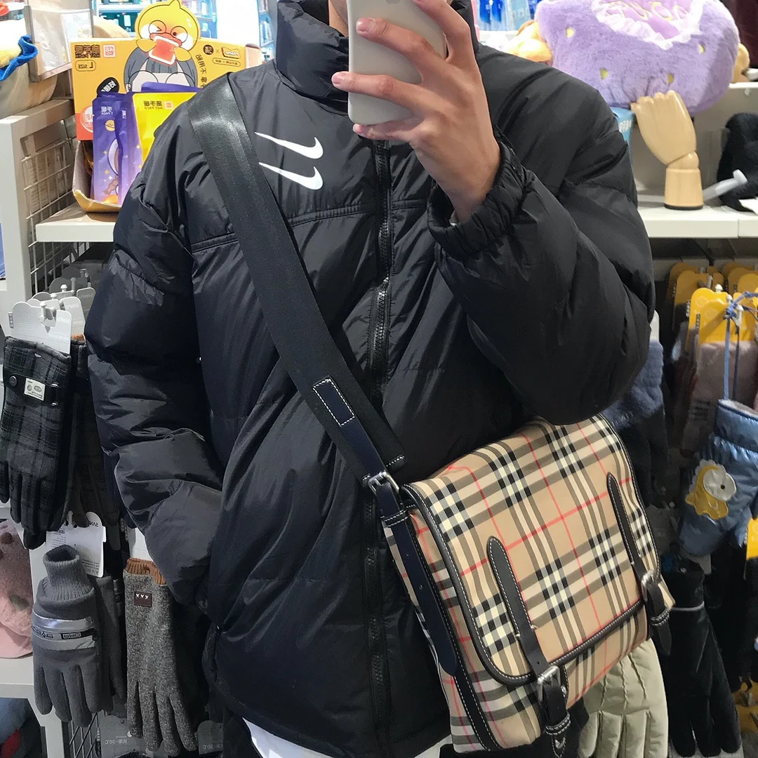 Пуховик NIKE ветрозащитный согреться против морщин Тонкая посадка Зимняя