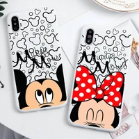 disney mickey mouse and donald duck phone case for iphone 13 12 11 pro max mini xs 8 7 6 6s plus x xr candy white silicone cover