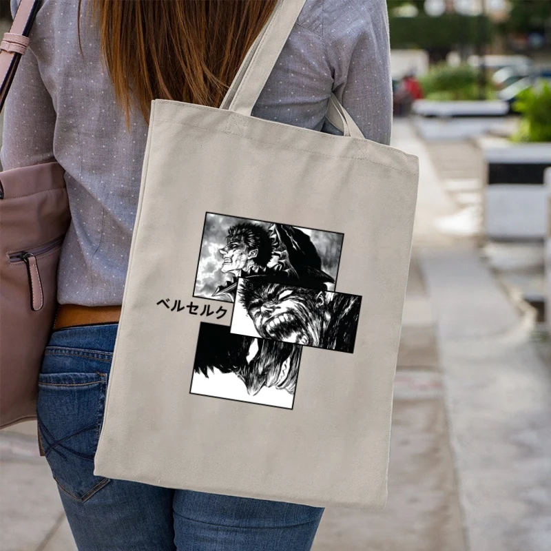 Холщовая Большая Сумка Унисекс Вместительная Сумка-шопер С Мультяшным Принтом