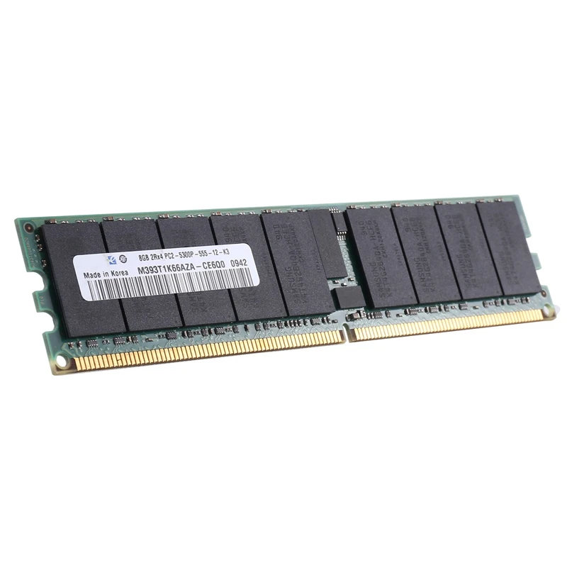 

DDR2 8GB 667Mhz RECC RAM+Cooling Vest PC2 5300P 2RX4 REG ECC Server Memory RAM For Workstations