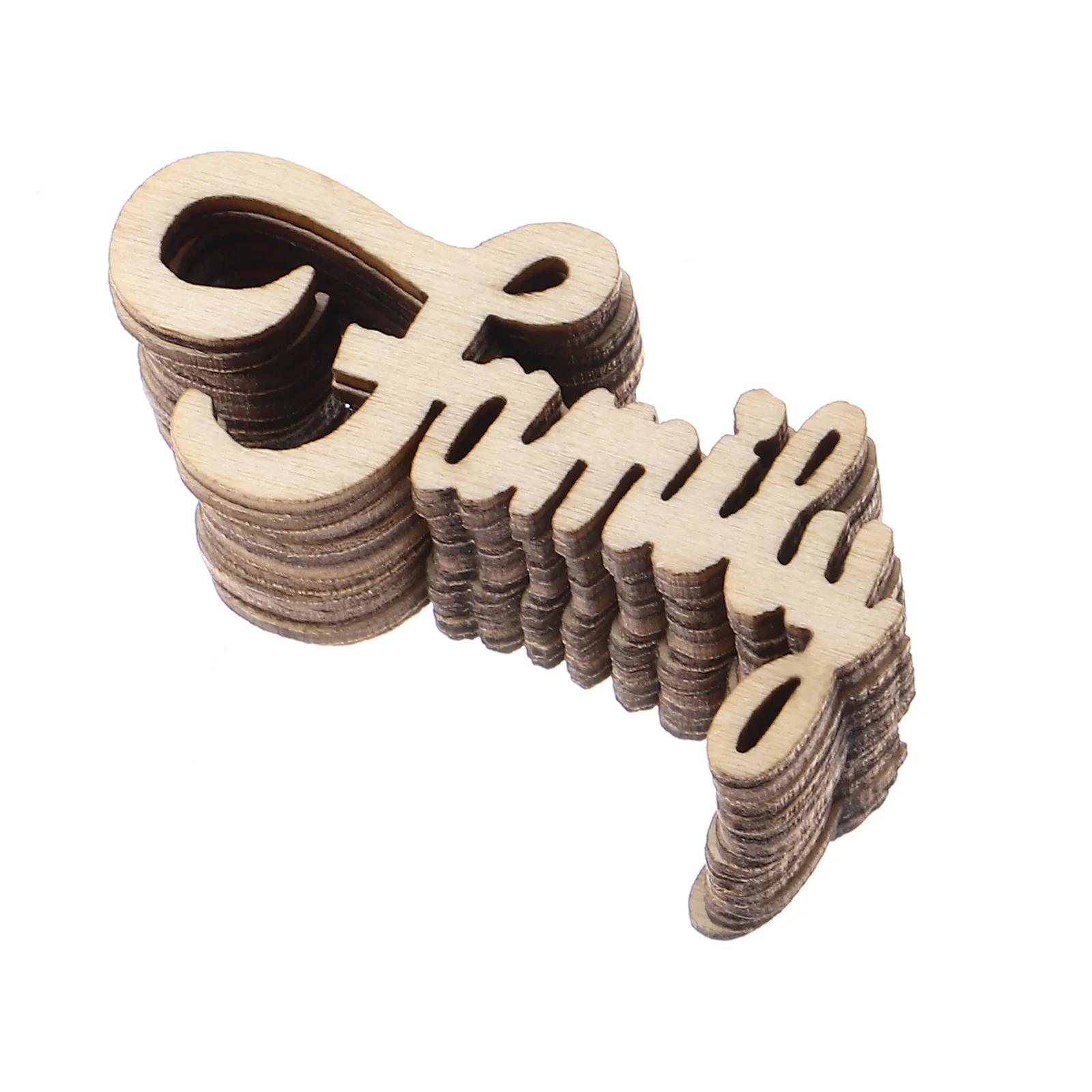 

15pcs Exquisite Hanging Paintable Letter Decor Family Decor for Party Home