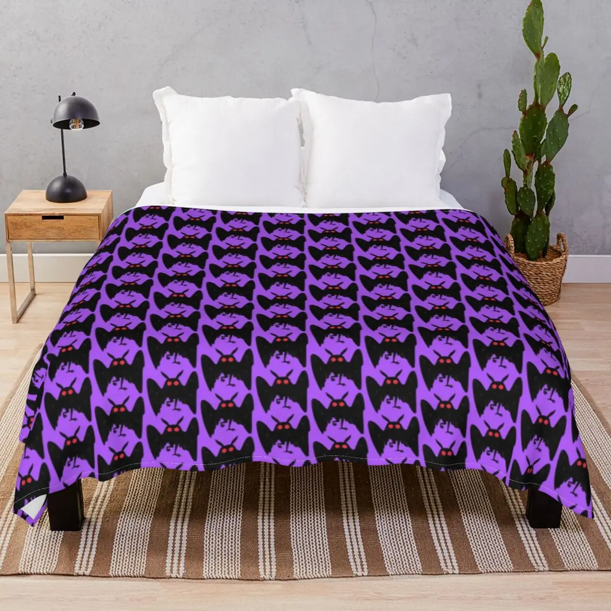 Mothman Blankets Fleece Autumn/Winter Lightweight Thin Throw Blanket for Bed Sofa Travel Office