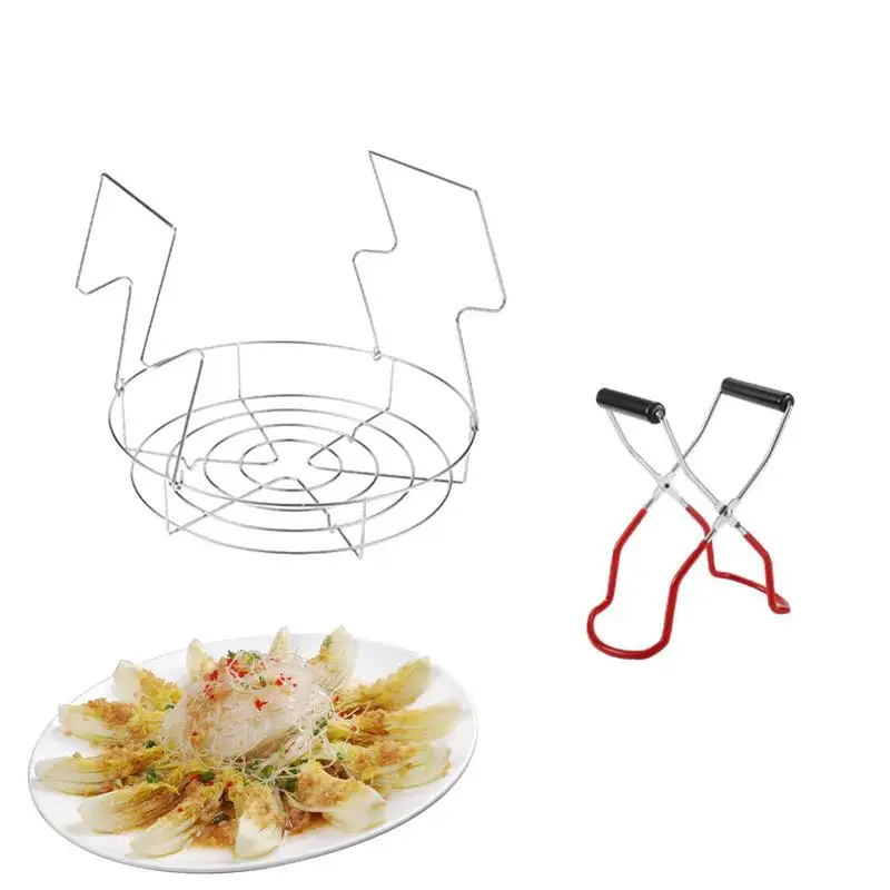 

Canning Rack Pot Canning Steaming Rack Stainless Steel Flat Canning Rack Small Stand Steaming Pot Lifter For Canned Food Bottle