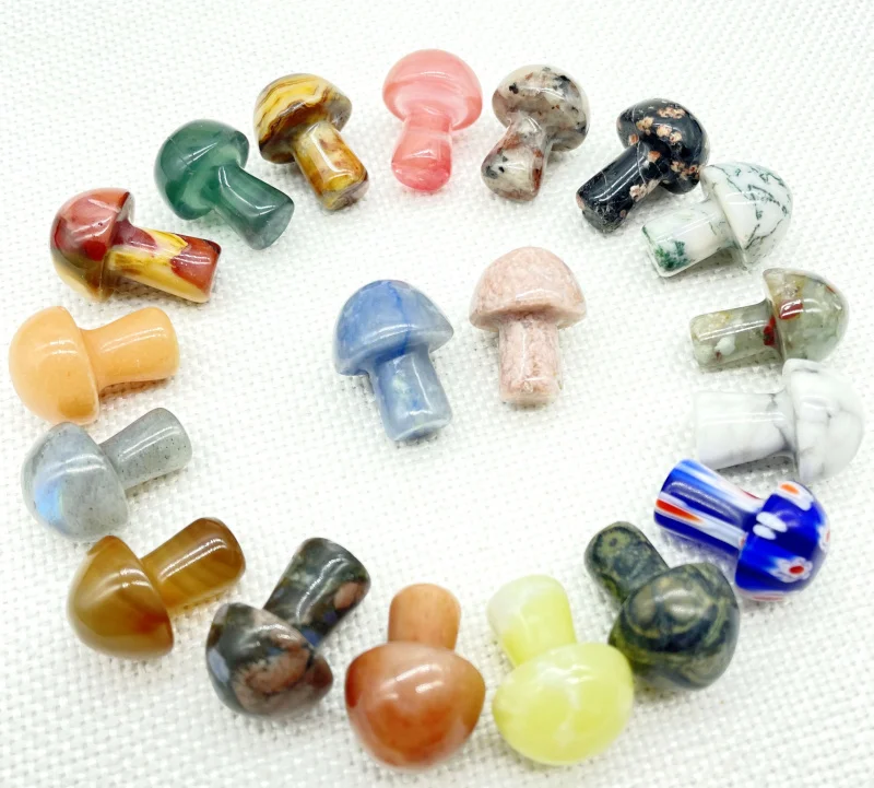 12 шт. подвеска в виде гриба флюорит лабрадорит