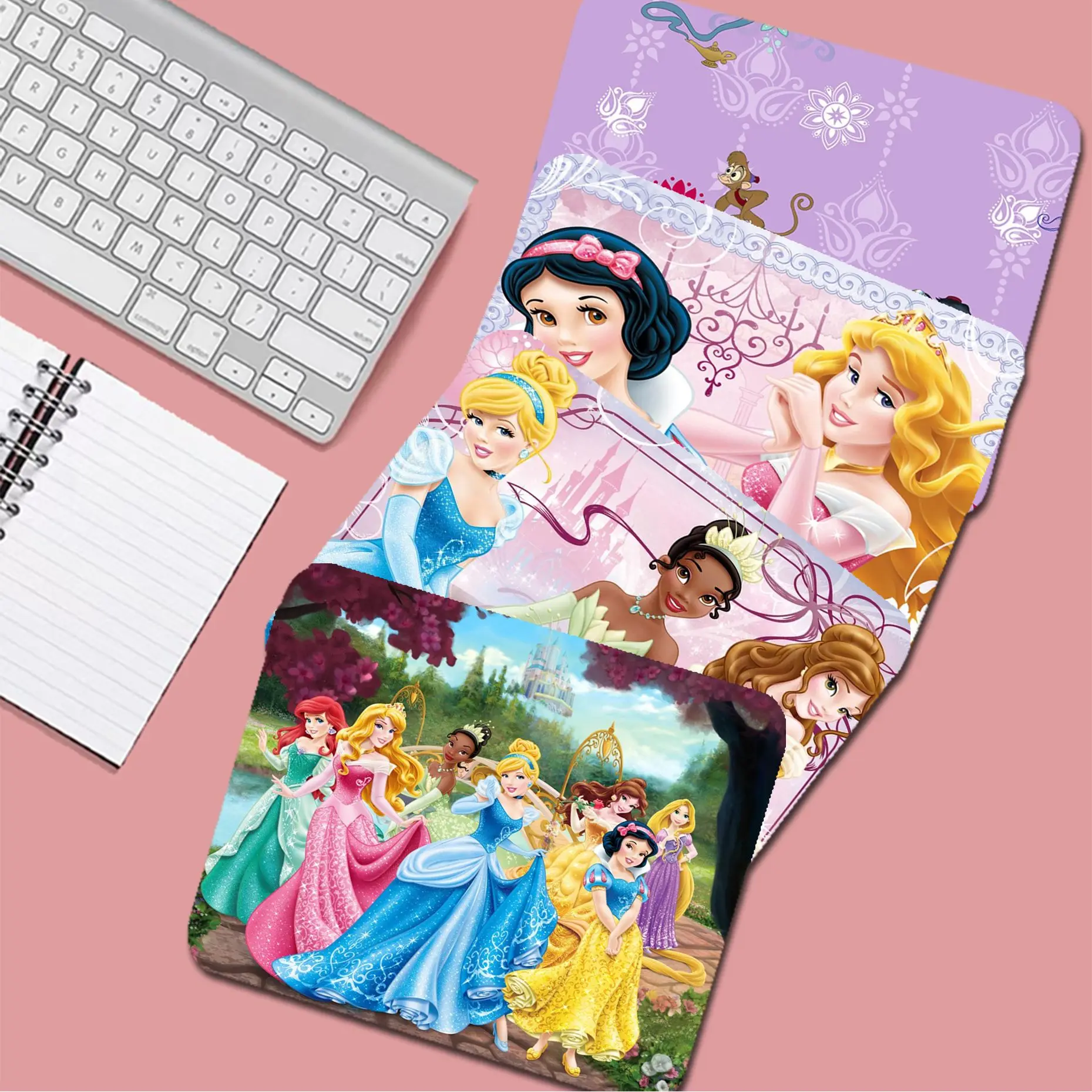 

Disney princess Small Desktop Desk Mat Kawaii Gaming Accessories Students Writing Pad for Teen Girls Bedroom
