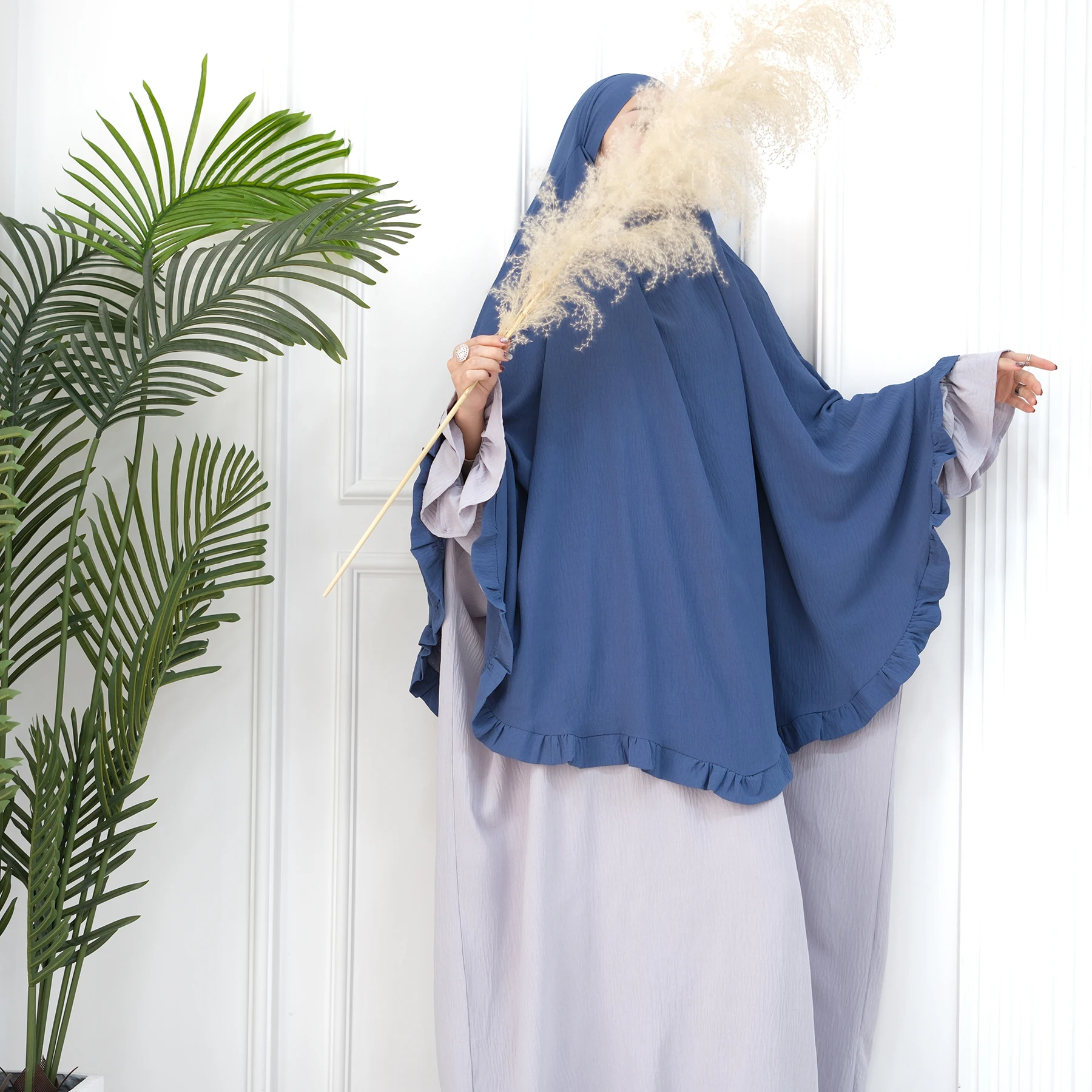 Мусульманский молитвенный хиджаб Khimar шарф тюрбан Рамадан ИД Женский исламский