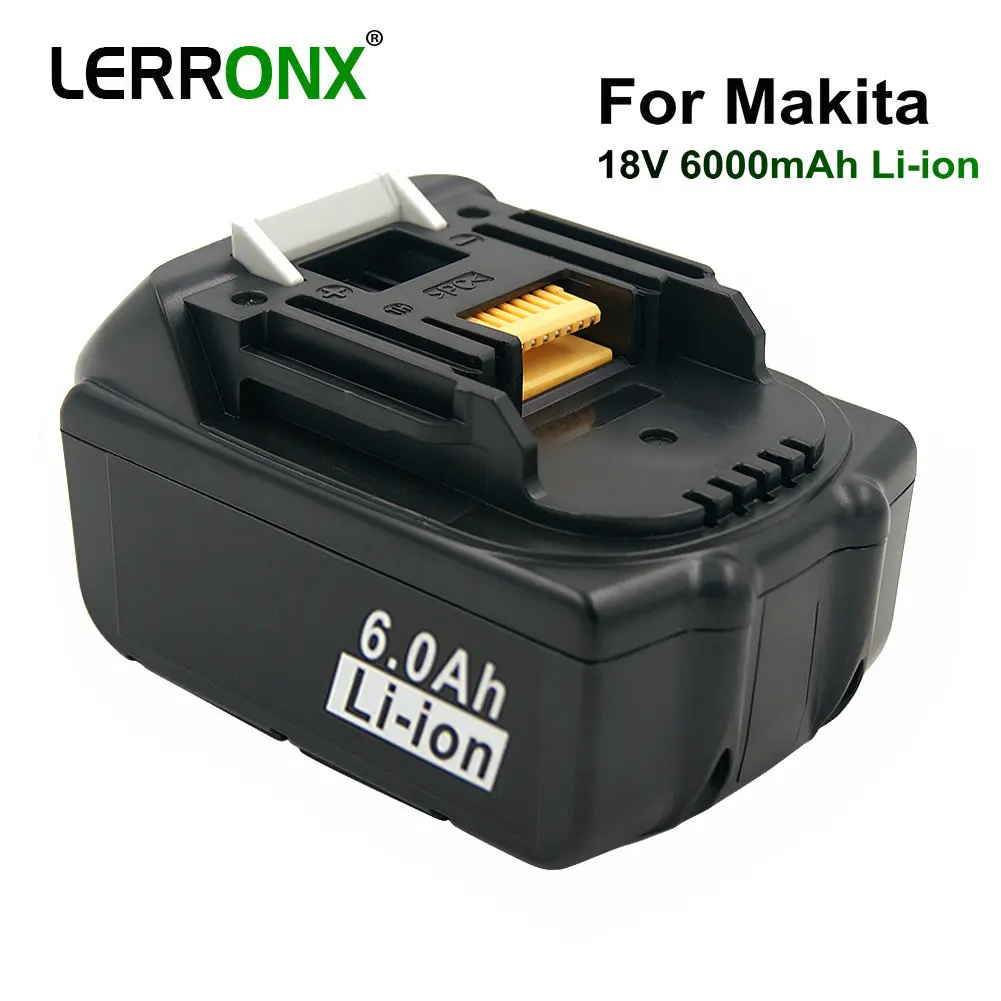 

BL1860 18V 6000mAh Li-ion Cordless Power Tool Replacement Rechargeable Battery for Makita BL1830 BL1815 BL1840 BL1850 LXT400