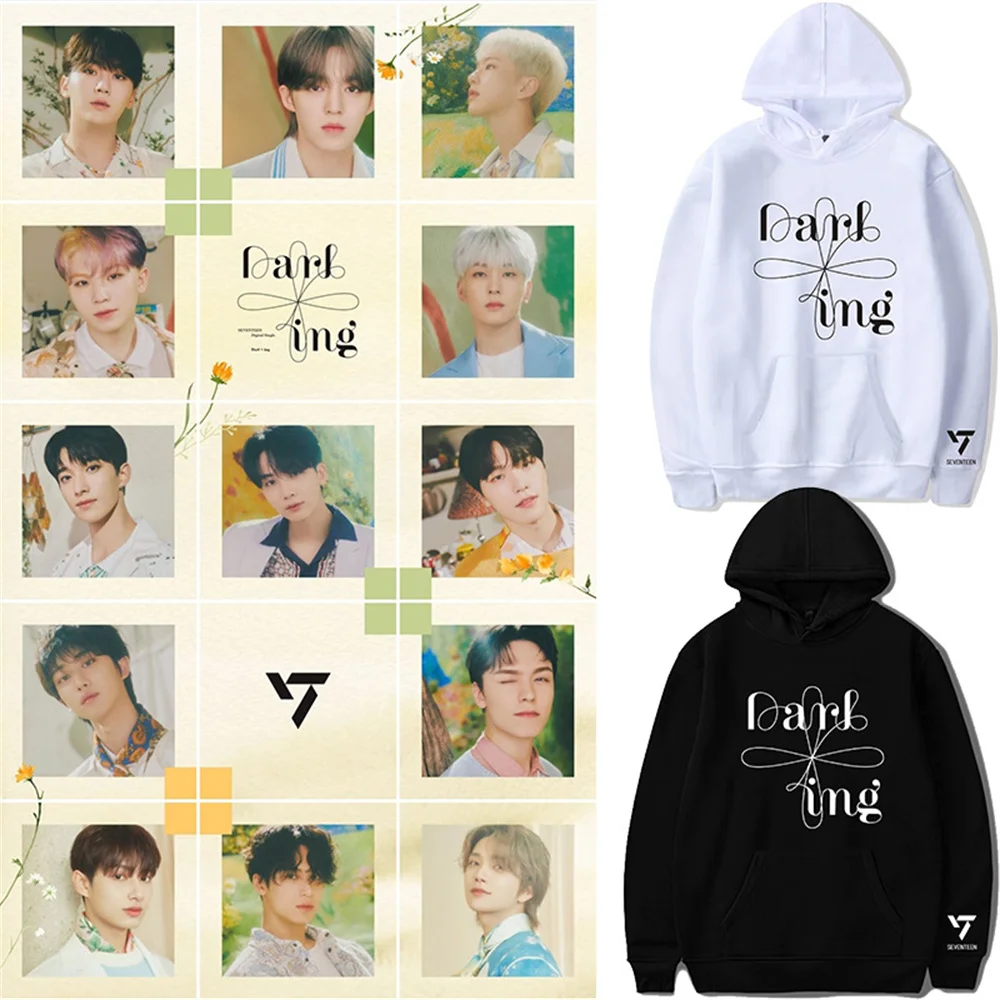

SEVENTEEN Hoodie Single Darl+ing Sweatshirts Kpop Autumn Winter Hoodies for Men Women