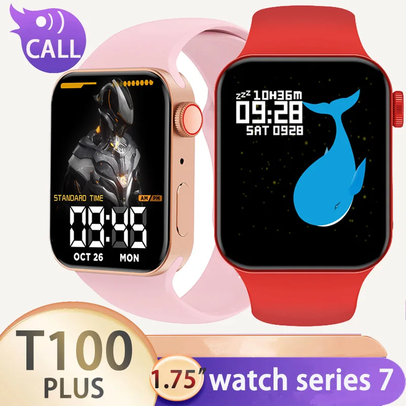 

Smartwatch 2022 IWO T100 Plus Smartwatch Series 7 Original Watch Monitor Men Women Smart Watch Clock Fitness Tracker PK W37 PRO