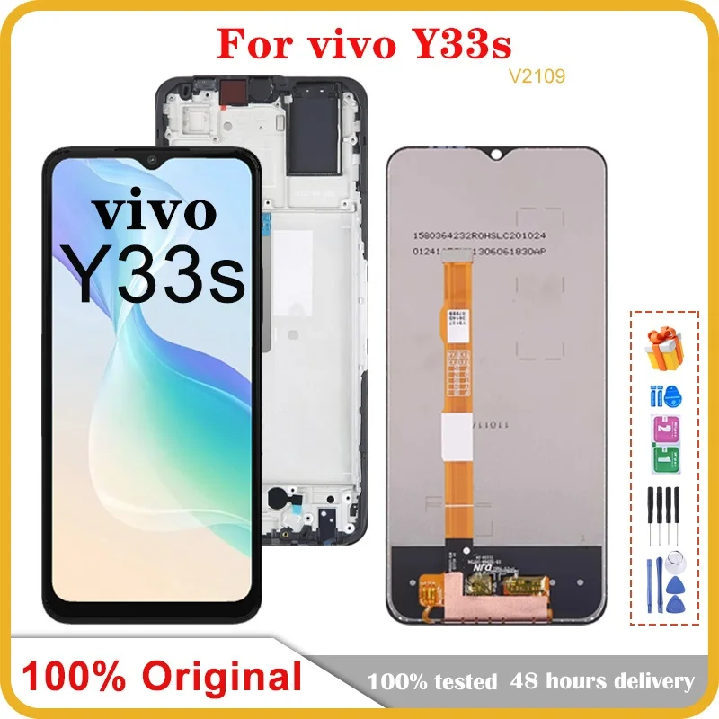Оригинальный дисплей 6 58 дюйма для VIVO Y33s V2109 детали ремонта