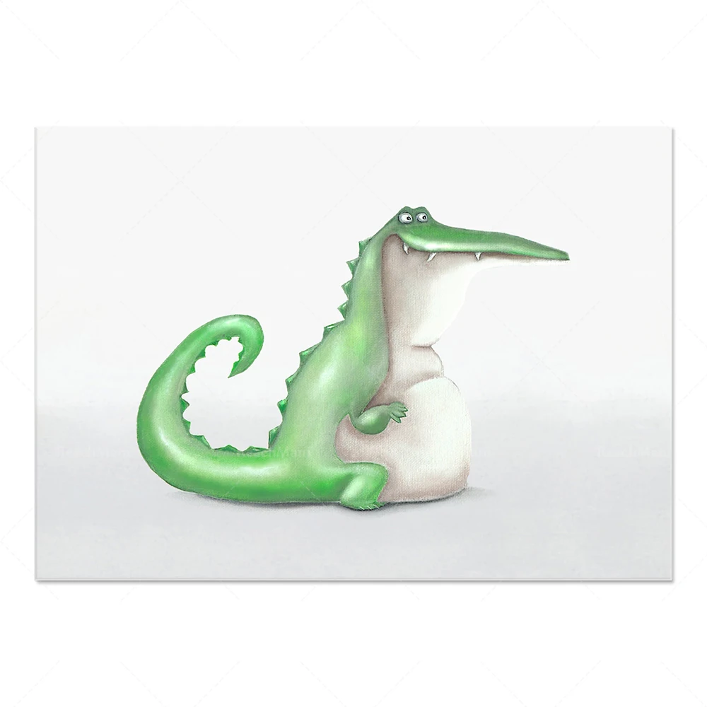 Постер с животными медведь черная кошка Такса мопс французский бульдог крокодил