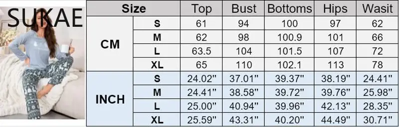 SUKAE хит продаж Рождественский осенний женский пижамный комплект длинные рукава