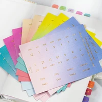 magic color journaling stickers scrapbooking month index label sticker diary planner foil gold bookmark decorative stationery