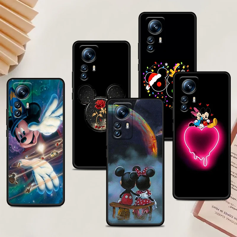 

Love Art Mickey Minnie Mouse For Xiaomi Mi 13 12 Lite 12T Pro 12X 12S 11 11T 11i 10T 10 9 Ultra 5G Black Phone Case Cover