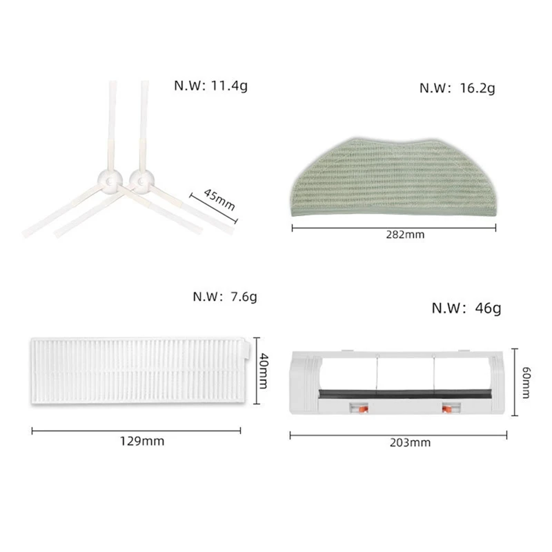 Запасные части для фильтра с роликовой щеткой робота-пылесоса XIAOMI MIJIA G1 бытовая