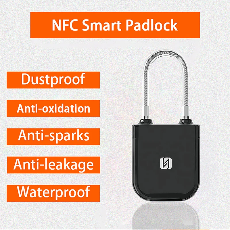 

Masterlock to Locker ABS Waterproof Dustproof White Combo Locks for Gate Portable No Need to Charge Mobile Smart NFC Valise Lock