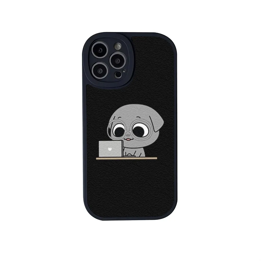 Милый мультяшный чехол для телефона K-Kkamang iPhone 11 12 13 14 15 X XR Pro MAX Plus защитная кожаная