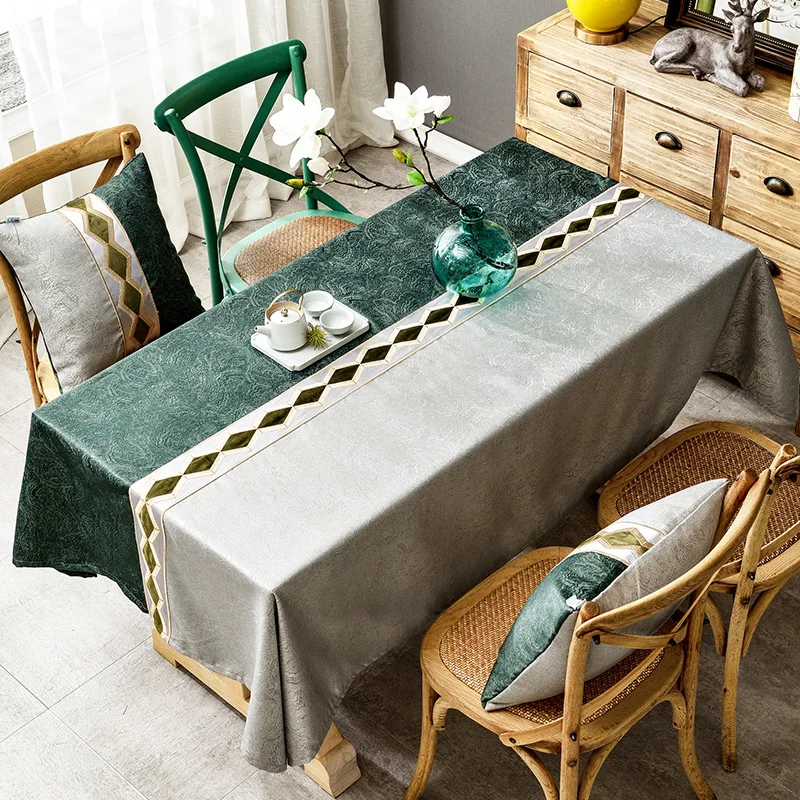 

Table cloth, high-end dining table fabric, rectangular tea table cloth, high-end sense, meeting room, simple and modern