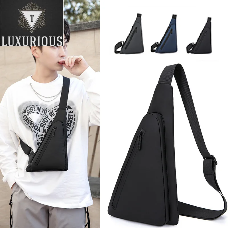 

High Quality Nylon Men Chest s 2024 New Brand Fashion Triangular Crossbody Trend Business Shopping Storage Shoulder Bag