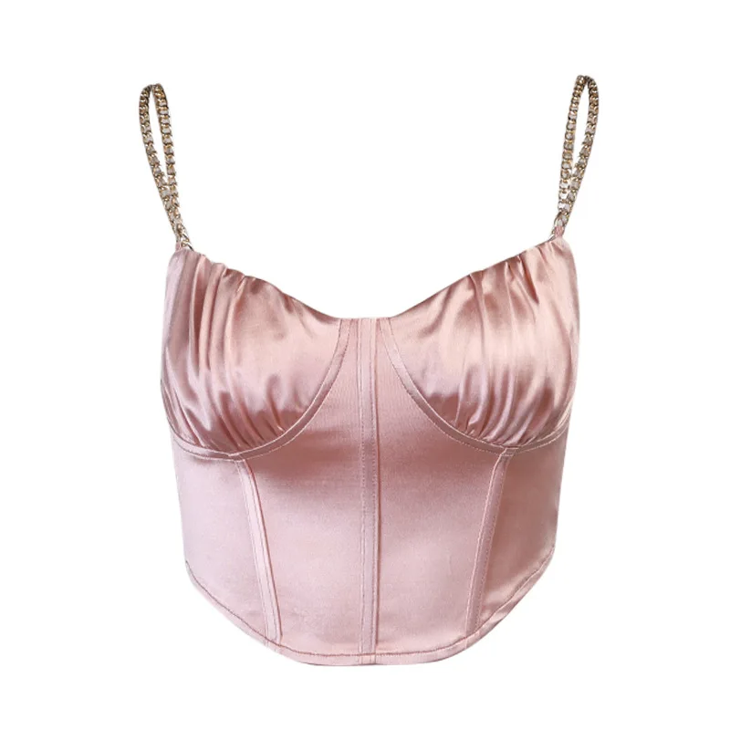 

New Chest Fishbone Vest Sexy Chain Sling Top Womens Tops Crop Tops Women 2022 Womens Fashion Halter Top Tank Top Women