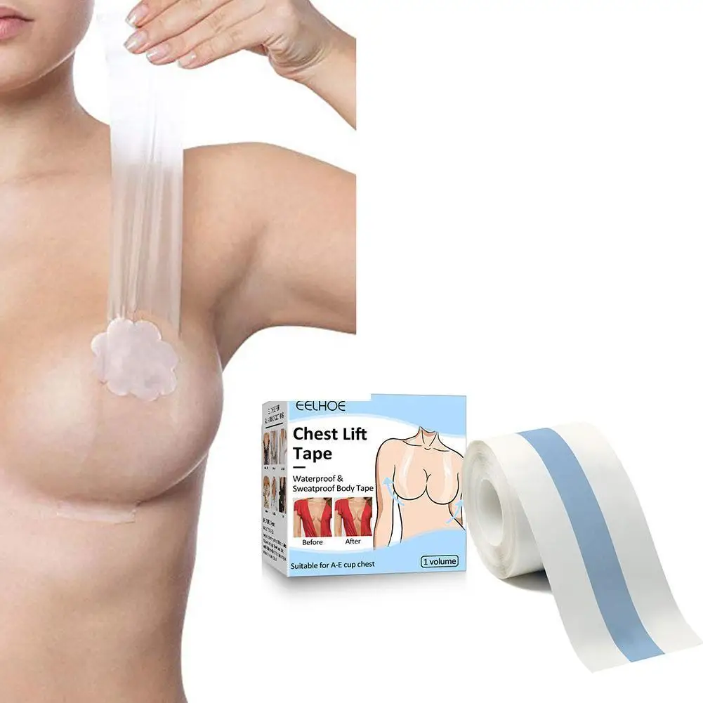 Waterproof Dress Cloth Tape 1 roll Double-sided Secret Body Adhesive Breast Bra Strip Safe Transparent Clear Lingerie Tape