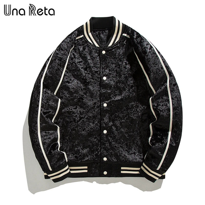 

Una Reta/осенне-зимнее бархатное мужское пальто, Новая повседневная парка, пальто, уличная Мужская одежда, однобортное мужское бейсбольная куртка