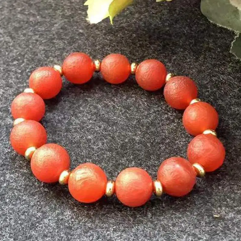 

Genuine Natural Jade Bracelet Red Agate Pulsera Feng Shui Men Women Exorcise Evil Spirits Auspicious Amulet Fine Jades Jewelry