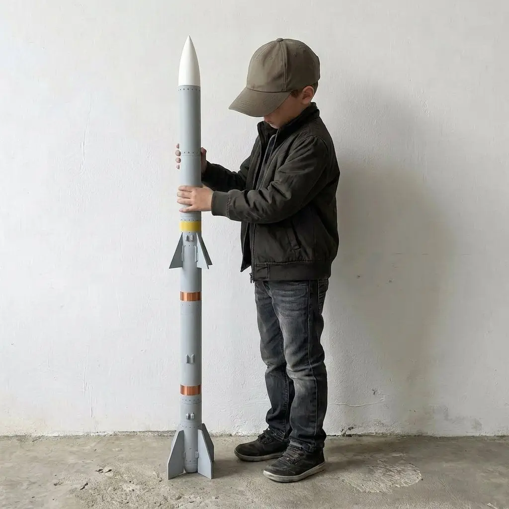 Фото Масштабная модель 3D-печатной ракеты AIM-120 ВВС США (1:2) для коллекционеров и любителей военной техники, демонстрационный образец №4