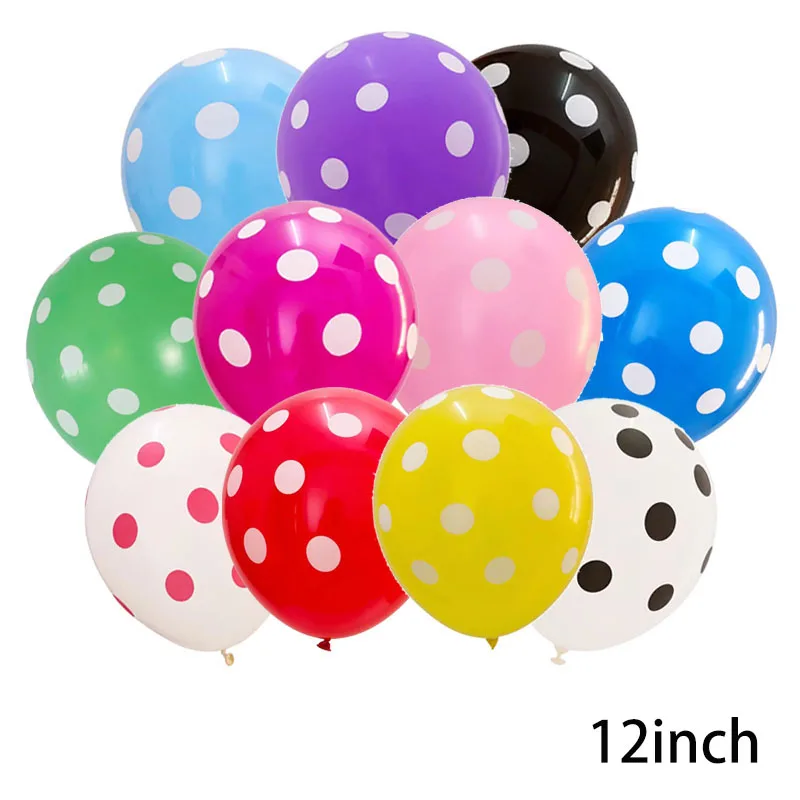 

50/100Pcs 12Inch Polka Dot Latex Balloons Wave Point Air Globos Birthday Party Wedding Decorations Baby Shower Supplies Kids Toy