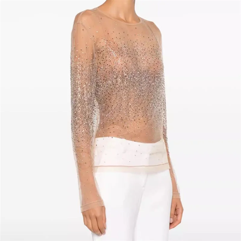 Женская футболка с принтом в виде водных бриллиантов